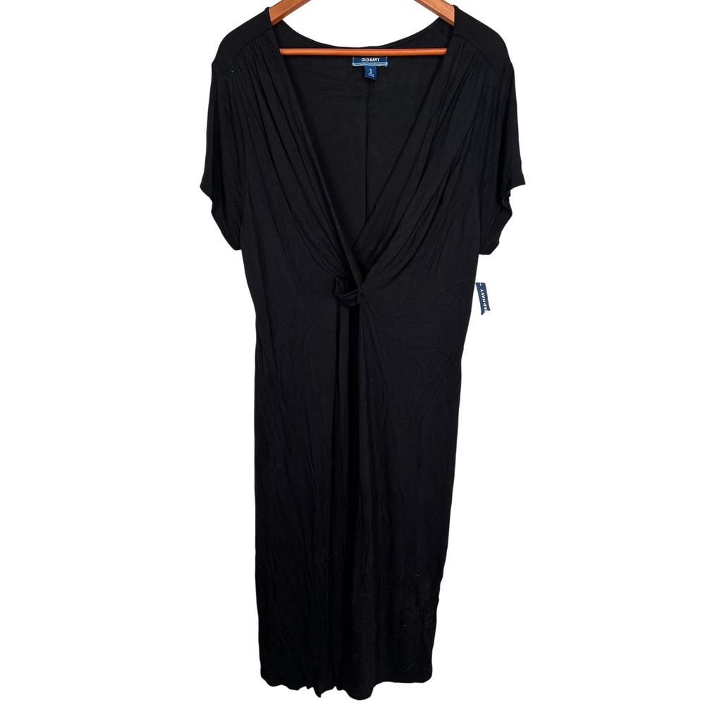 Old Navy Maternity Short-Sleeve V-Neck Black Jack Dress Women's‎ Size XL NWT
